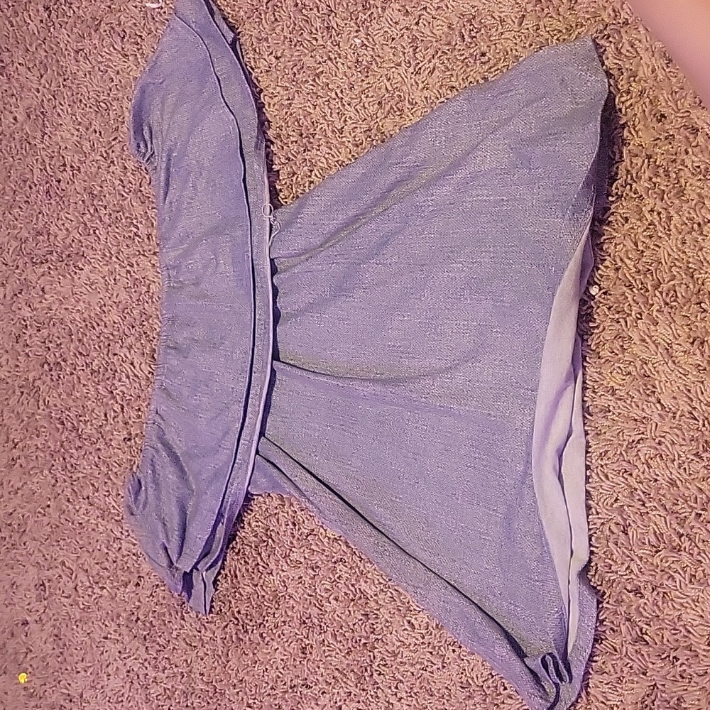 Blue off the shoulder shirt